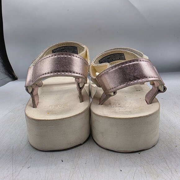 Teva Flatform Womens 8 Platform Sandals Universal Metallic Shimmer Multi Strappy - Picture 5 of 13
